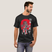 T-shirt Guerrier japonais Samurai Kanji (Devant entier)