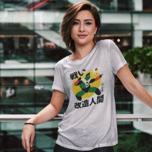 T-shirt Guerrier robotique japonais vert