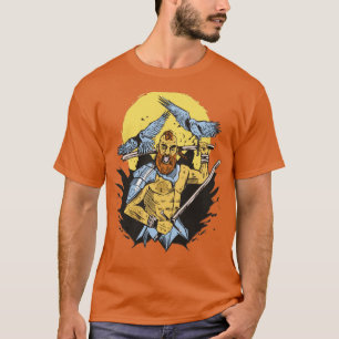T-shirt Guerrier viking et épées