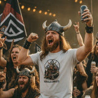 Guerrier Viking Valhalla Attend Symbole Valknut