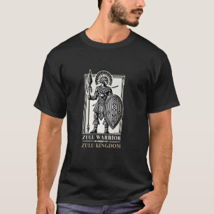 T-shirt Guerrier zoulou une unité d'élite de l'histoire mi