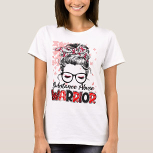 T-shirt Guerrière de l'abus de substance Femme Fille Survi