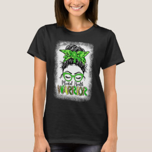 T-shirt Guerrière en santé mentale Messy Bun Femmes Santé