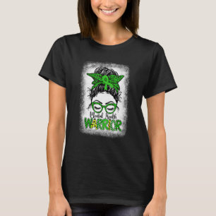 T-shirt Guerrière en santé mentale Messy Bun Femmes Santé