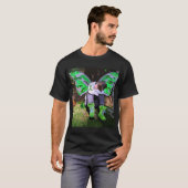 T-shirt Guerrière fatiguée de la maladie de Lyme avec des  (Devant entier)