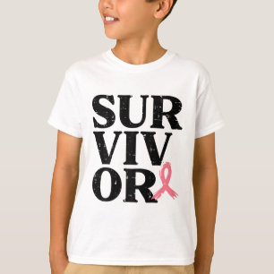T-shirt Guerrière Ruban Rose Sensibilisation au Cancer du
