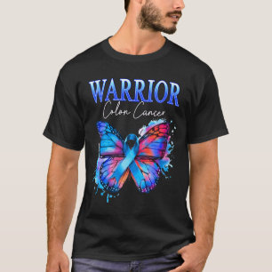 T-shirt guerrière survivante du cancer du côlon féminin bl