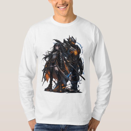 T-shirt Guerriers d'anime (Devant)