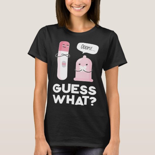 T-shirt Guess what  Pregnancy Announcement & Pregnancy Tes (Devant)