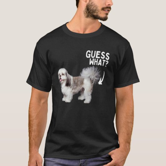 T-shirt Guess What Shih Tzu Butt ! Funny Dog Mom Dad Rescu (Devant)