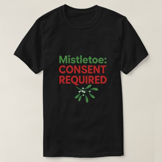 T-shirt Gui de consentement sous le gui (Design devant)