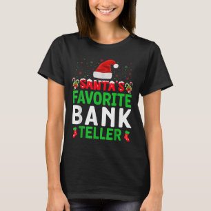 T-shirt Guichetier de banque préféré du Père Noël Noël ass
