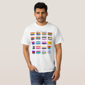 T-shirt Guide complet de l'indicateur LGBTQ+ Pride (Devant entier)