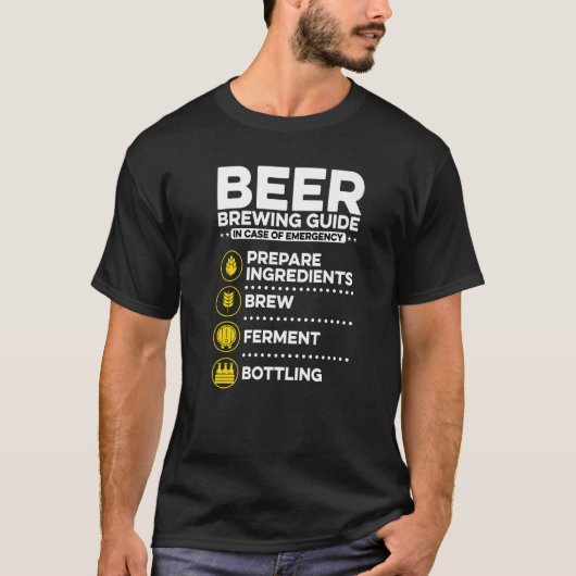 T-shirt Guide De Brassage De Bière En Coque D'Urgence Home (Devant)