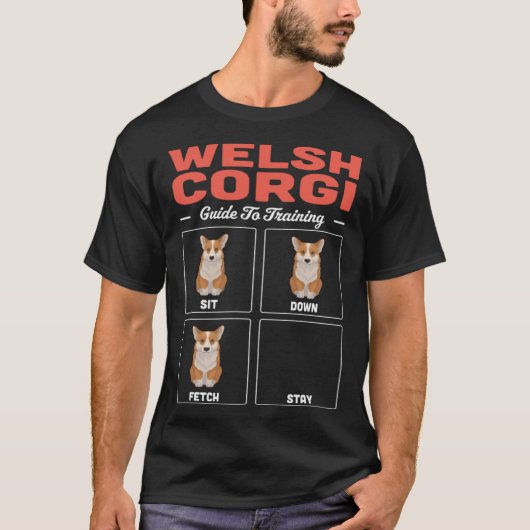 T-shirt Guide de formation du Welsh Corgi (Devant)