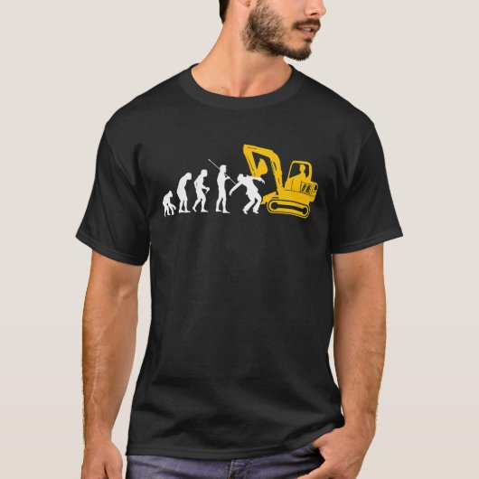 T-shirt Guide de l'excavateur de conduite Travaux de const (Devant)