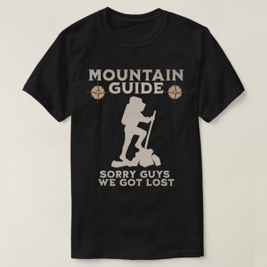 T-shirt Guide de montagne drôle (Design devant)