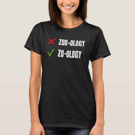 T-shirt Guide de prononciation de zoologie (Devant)