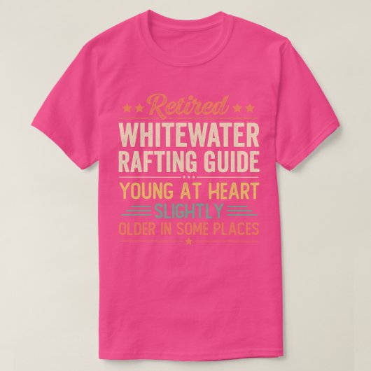 T-shirt Guide de rafting en eau vive à la retraite (1) (Design devant)