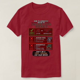 T-shirt Guide de référence de l'Université d'État de Jacks