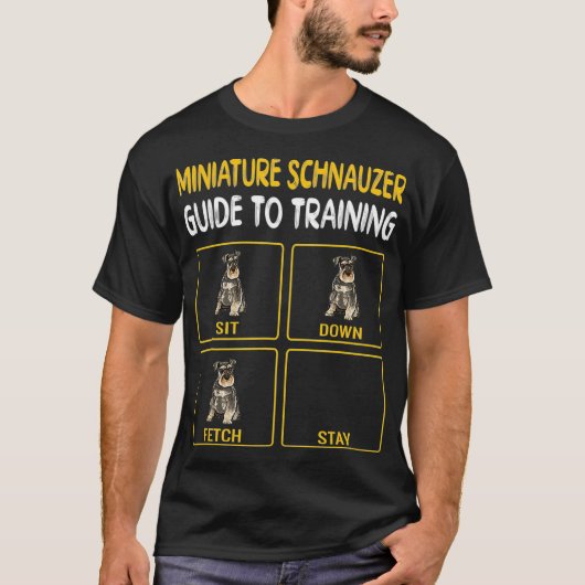 T-shirt Guide De Schnauzer Miniature Pour L'Entraînement D (Devant)
