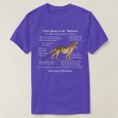 T-shirt Guide de terrain pour l'écriture cursive blanche d (Design devant)