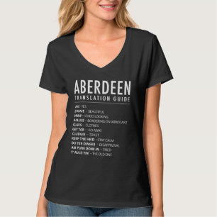 T-shirt Guide de traduction de l'argot écossais d'Aberdeen