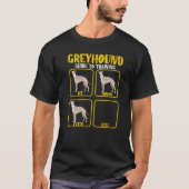 T-shirt guide d'entraînement pour chien de whippet greyhou (Devant)