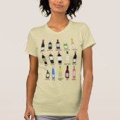 T-shirt Guide d'identification des bouteilles de vin (Devant)