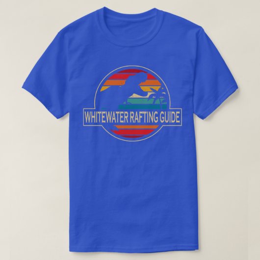T-shirt Guide Dinosaur de Rafting en eau vive (Design devant)
