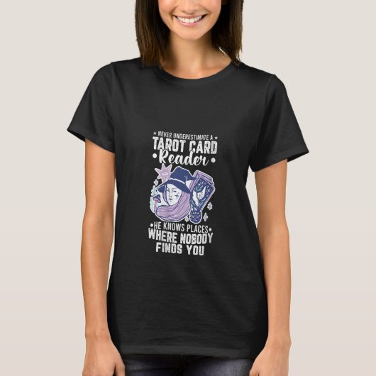 T-shirt Guide du jeu de lecture de la carte Tarot (Devant)