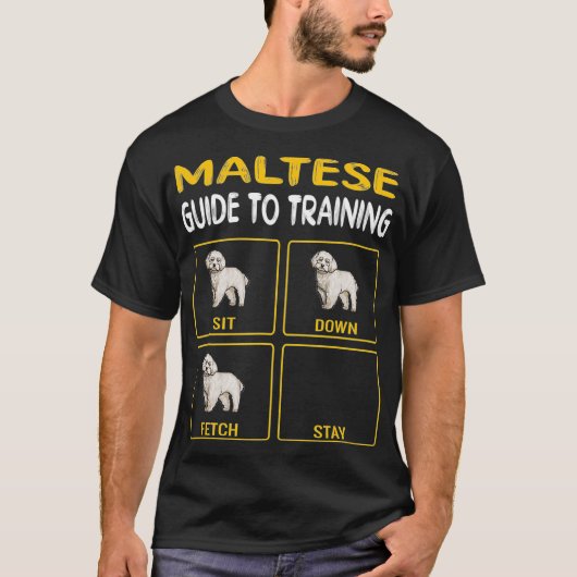T-shirt Guide Maltais D'Entraînement Obedience Chien (Devant)
