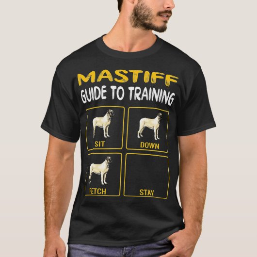 T-shirt Guide Mastiff D'Entraînement Obedience Chien (Devant)