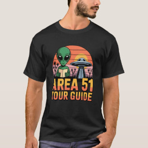 T-shirt Guide touristique de la zone 51 Chat Alien Drôle U