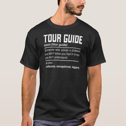 T-shirt Guide touristique Définition Voyage Guide touristi (Devant)
