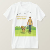 T-shirt Guidée par Love - Guide Chien Conception de suppor (Design devant)