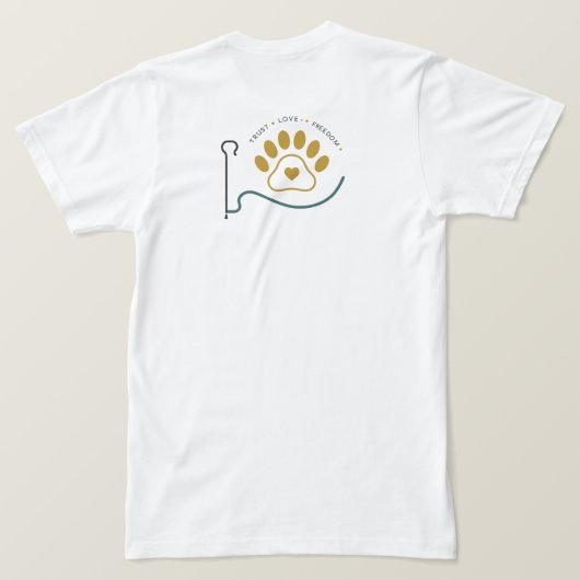 T-shirt Guidée par Love - Guide Chien Conception de suppor (Design dos)