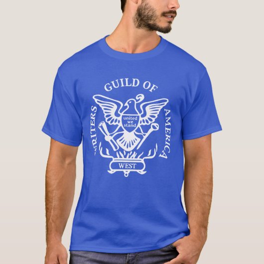 T-shirt Guilde D'Écrivains De L'Amérique De WGA En Grève (Devant)