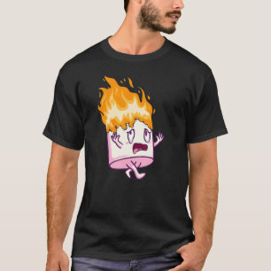 T-shirt Guimauve en feu S'mores Camping Feu de camp Smore