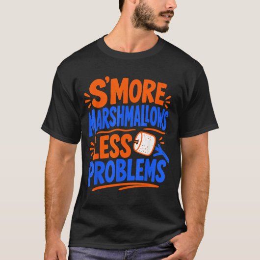 T-shirt Guimauve s'mores de feu de camp (Devant)