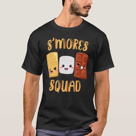 T-shirt Guimauves S'mores Équipe S'mores Camping Feu de c (Devant)