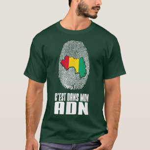 T-shirt Guinea Conakry C'est dans mon ADN J'aime la carte