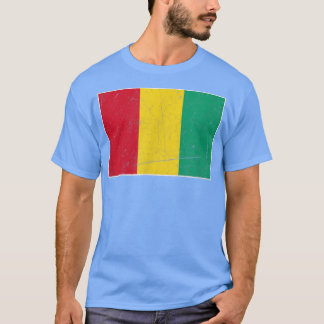 T-shirt Guinea Flag with vintage Guinean national colors T