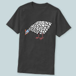 T-shirt Guinea Hen<br><div class="desc">A cute Guinea Fowl having a contented peck.</div>