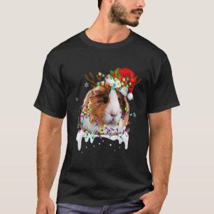T-shirt Guinea Pig Christmas Reindeer Christmas Lights