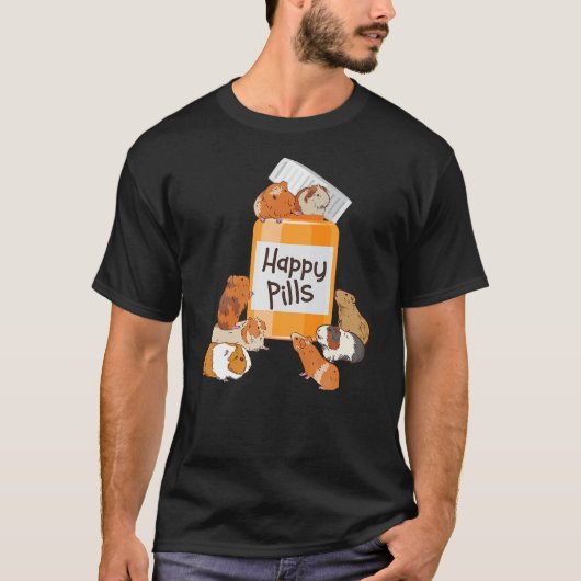 T-shirt Guinea Pig Happy Pills (Devant)