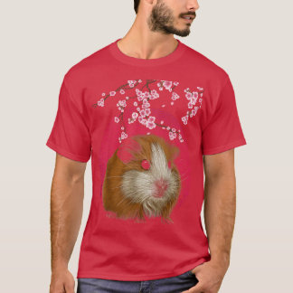 T-shirt Guinea Pig Japanese Cherry Blossom Flower