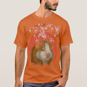 T-shirt Guinea Pig Japanese Cherry Blossom Flower 