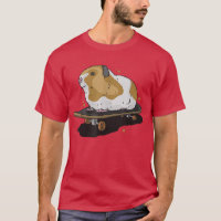 Guinea pig on skateboard skateboarding 