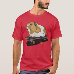 T-shirt Guinea pig on skateboard skateboarding 